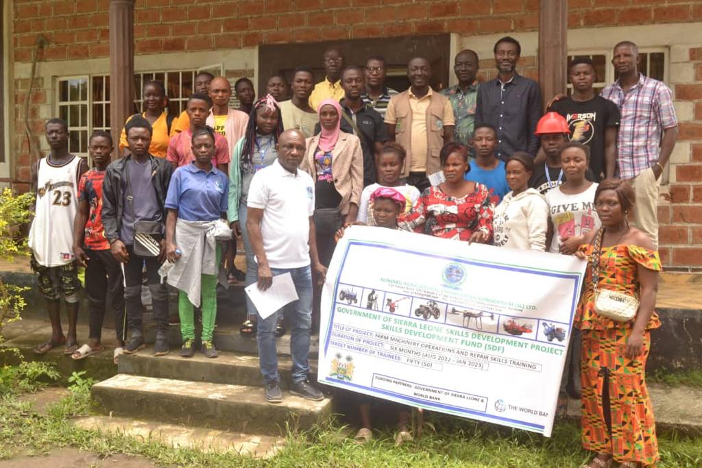 Government of Sierra Leone Skills Development Project training program with 50 trainees